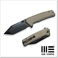 We Knife/Civivi Bhaltair 棕G10柄 Liner Lock 黑刃折刀 - 14C28N鋼(黑色處理)