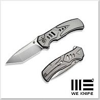We KnifeZentron灰鈦柄Flipper折刀/M390鋼Satin