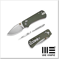 We Knife/Civivi Baby Banter 2-TG 綠G10柄 Crossbar Lock折刀 - 14C28N鋼(Satin處理)