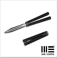 We Knife/Civivi Dracolisk 黑鋁柄蝴蝶刀/9Cr18MoV鋼訓練刃