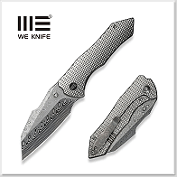 WE KNIFE HIGH-FIN XL DAMSTEEL / Hakkapella不鏽鋼大馬鋼 鈦合金柄材框架鎖 -折刀