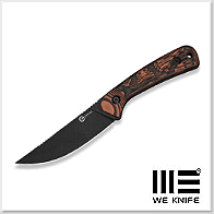 We Knife/Civivi Carveth Hunting橘黑G10柄直刀/AEB-L鋼黑石洗