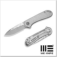 We Knife/Civivi Elementum 透明Lexan柄岩紋 Liner Lock 折刀 -Nitro-V鋼(Satin處理)