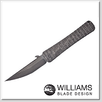 Williams Blade Design OZF 003 S鈦+黑迷彩碳纖維柄黑刃大折刀(MagnaCut鋼)/wave快開版
