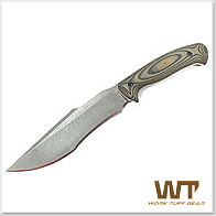 Work Tuff Gear -Lanzeta (C) 2代 樹皮迷彩G10柄直刀- SK85鋼 (附軍綠K鞘 / 黑石洗處理)