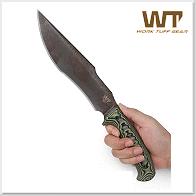 WORK TUFF GEAR WTG LANZETA 蘭澤塔二代 Rugged Copper Washed刃 殭屍綠迷彩G10柄 菲律賓格鬥刀 -直刀(不二價)