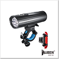 WUBEN 1300流明可充電自行車燈加尾燈
