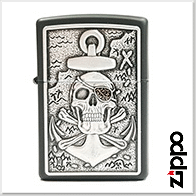 Zippo Skull Anchor Emblem Design 海錨骷髏打火機